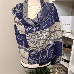 Reversible Large Cashmere Blend Shawl Scarf
